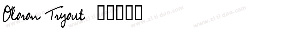 Oloron Tryout字体转换